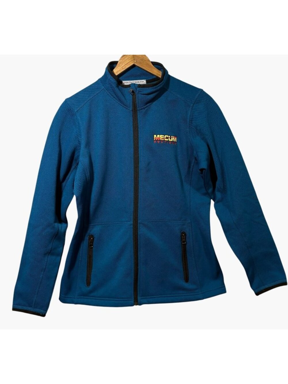 Port Authority Womens Sz S Zip Up Water Resistant Jacket Blue Mecum Auction Logo